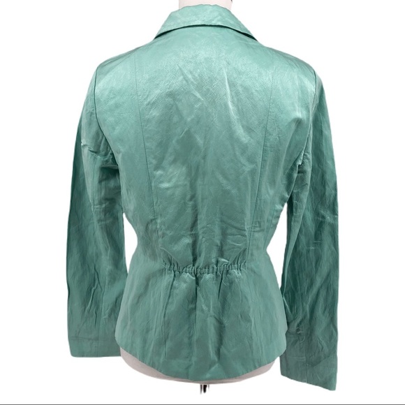 Lafayette 148 New York Blue/Green 3/4 Sleeve Blazer - Picture 7 of 11